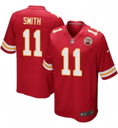 Men Nike Kansas City Chiefs 11 Alex Smith Game Red Team Color NFL Jersey