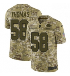 Men Nike Kansas City Chiefs 58 Derrick Thomas Limited Camo 2018 Salute to Service NFL Jersey