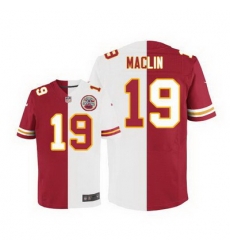 Nike Chiefs #19 Jeremy Maclin Red White Mens Stitched NFL Elite Split Jersey