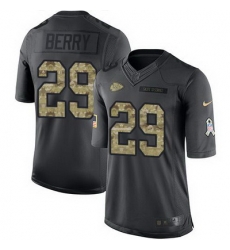 Nike Chiefs #29 Eric Berry Black Mens Stitched NFL Limited 2016 Salute to Service Jersey