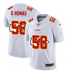 Nike Chiefs 58 Derrick Thomas White Shadow Logo Limited Jersey