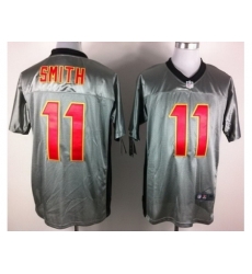 Nike Kansas City Chiefs 11 Alex Smith Grey Elite Shadow NFL Jersey