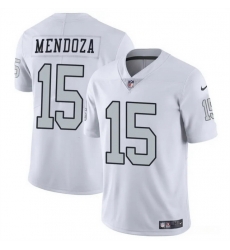Men Las Vegas Raiders  15 Fernando Mendoza White 2026 Draft Color Rush Vapor Untouchable Limited Stitched Football Jersey