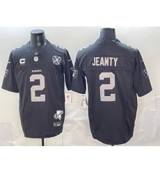 Men Las Vegas Raiders 2 Ashton Jeanty Black 2025 Draft F U S E With 4 Star C Patch Nevada Silver Stat Patch And 65th Anniversary Patch Stitched Football J Men Las Vegas Raiders 2 Ashton Jeanty Black 2025 Draft F U S E With 4 Star C Patch Nevada Silver Stat Patch And 65th Anniversary Patch Stitched Football J
