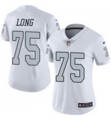 Nike Raiders #75 Howie Long White Womens Stitched NFL Limited Rush Jersey