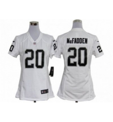 Women Nike Oakland Raiders #20 Darren McFadden White jerseys