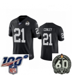 Women Oakland Raiders #21 Gareon Conley Black 60th Anniversary Vapor Untouchable Limited Player 100th Season Football Jersey