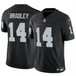 Youth Las Vegas Raiders 14 Carter Bradley Black 2024 F U S E Stitched Football Jersey