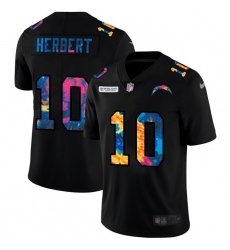 Los Angeles Chargers 10 Justin Herbert Men Nike Multi Color Black 2020 NFL Crucial Catch Vapor Untouchable Limited Jersey