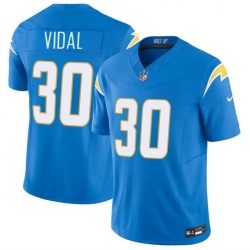 Men Los Angeles Chargers 30 Kimani Vidal Blue 2025 F U S E  Vapor Limited Stitched Football Jersey