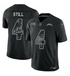 Men Los Angeles Chargers 4 Tarheeb Still Black F U S E 2026 Salute to Service Limited Stitched Football Jersey