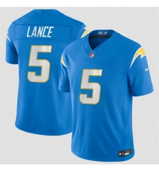 Men Los Angeles Chargers 5 Trey Lance Blue 2026 F U S E Vapor Limited Stitched Football Jersey Men Los Angeles Chargers 5 Trey Lance Blue 2026 F U S E Vapor Limited Stitched Football Jersey