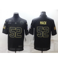 Men Los Angeles Chargers 52 Khalil Mack Black Salute To Service Limited Stitched jersey