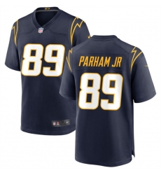 Men Los Angeles Chargers 89 Donald Parham Jr Navy Stitched Game Jersey