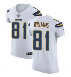 Nike Chargers #81 Mike Williams White Mens Stitched NFL Vapor Untouchable Elite Jersey