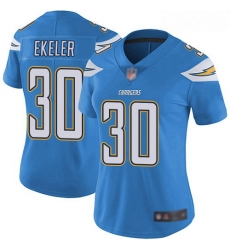 Chargers #30 Austin Ekeler Electric Blue Alternate Women Stitched Football Vapor Untouchable Limited Jersey