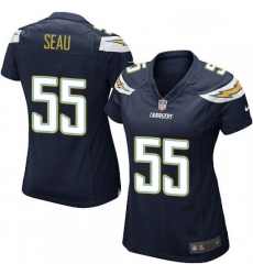 Womens Nike Los Angeles Chargers 55 Junior Seau Game Navy Blue Team Color NFL Jersey