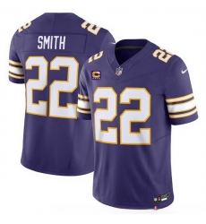 Men Minnesota Vikings 22 Harrison Smith Purple 2024 F U S E  Throwback With 4 Star C Patch Vapor Untouchable Limited Stitched Jersey