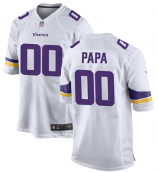 Men Minnesota Vikings PAPA #00 White Stitched NFL Jersey