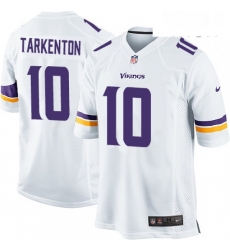 Mens Nike Minnesota Vikings 10 Fran Tarkenton Game White NFL Jersey