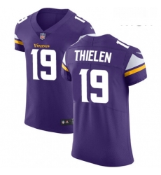 Mens Nike Minnesota Vikings 19 Adam Thielen Purple Team Color Vapor Untouchable Elite Player NFL Jersey