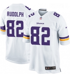 Mens Nike Minnesota Vikings 82 Kyle Rudolph Game White NFL Jersey