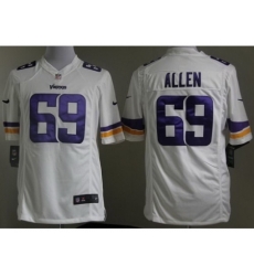 Nike Minnesota Vikings 69 Jared Allen White Game NFL Jersey