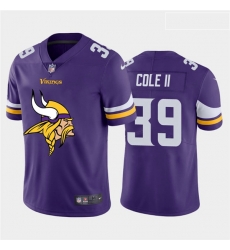 Nike Vikings 39 Brian Cole II Purple Team Big Logo Vapor Untouchable Limited Jersey