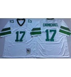 Eagles 17 Harold Carmichael White Throwback Jersey