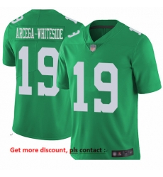 Eagles 19 JJ Arcega Whiteside Green Men Stitched Football Limited Rush Jersey