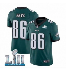 Men Nike Eagles 86 Zach Ertz Green 2018 Super Bowl Jersey