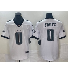 Men Philadelphia Eagles 0 D Andre Swift White Vapor Limited Stitched Football Jersey