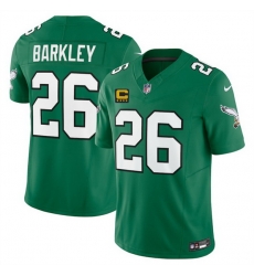 Men Philadelphia Eagles 26 Saquon Barkley Kelly Green 2025 F U S E With 4 Star C Patch Vapor Untouchable Limited Throwback Stitched Football Jersey Men Philadelphia Eagles 26 Saquon Barkley Kelly Green 2025 F U S E With 4 Star C Patch Vapor Untouchable Limited Throwback Stitched Football Jersey