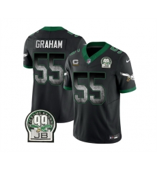 Men Philadelphia Eagles 55 Brandon Graham Black 2023 F U S E  With 4 Star C Patch Throwback Vapor Untouchable Limited Stitched Football Jersey