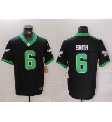 Men Philadelphia Eagles 6 DeVonta Smith Black F U S E  Vapor Untouchable Stitched Football Jersey