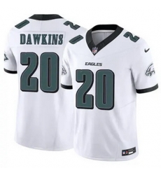 Men Philadelphia Eagles Brian Dawkins #20 White F U S E Stitched NFL Jersey