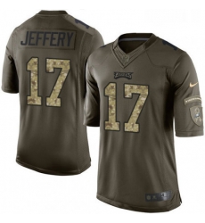 Mens Nike Philadelphia Eagles 17 Alshon Jeffery Elite Green Salute to Service NFL Jersey