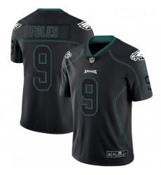 Mens Nike Philadelphia Eagles 9 Nick Foles Limited Lights Out Black Rush NFL Jersey