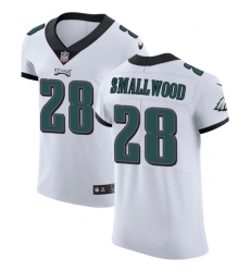 Nike Eagles #28 Wendell Smallwood White Men Stitched NFL Vapor Untouchable Elite Jersey