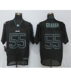 Nike Eagles #55 Brandon Graham Black Lights Out Elite Jersey