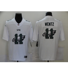 Nike Philadelphia Eagles 11 Carson Wentz White Shadow Logo Limited Jersey