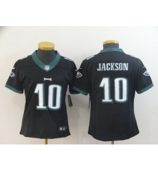 Women Eagles 10 DeSean Jackson Black Vapor Untouchable Limited Jersey