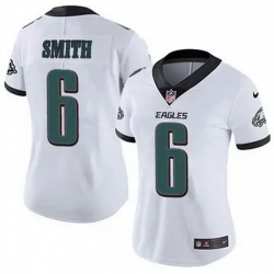 Women Philadelphia Eagles DeVonta Smith #6 White F U S E Stitched NFL Jersey