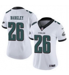 Women Philadelphia Eagles Saquon Barkley #26 White F U S E Limited Stitched Football Jersey