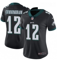 Womens Nike Philadelphia Eagles 12 Randall Cunningham Black Alternate Vapor Untouchable Limited Player NFL Jersey