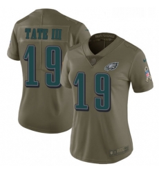 Womens Nike Philadelphia Eagles 19 Golden Tate III Limited Olive 2017 Salute to Service NFL Jerse