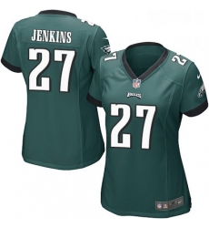 Womens Nike Philadelphia Eagles 27 Malcolm Jenkins Game Midnight Green Team Color NFL Jersey