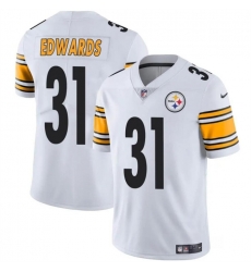 Men Pittsburgh Steelers 31 Daijun Edwards White Vapor Untouchable Limited Stitched Jersey