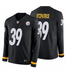 Men Pittsburgh Steelers 39 Chris Boswell Black Therma Long Sleeve Jersey