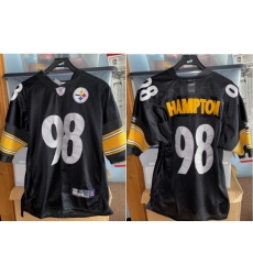 Men Pittsburgh Steelers NFL Jersey Reebok 98 Hampton Stitched NFL jersey Men Pittsburgh Steelers NFL Jersey Reebok 98 Hampton Stitched NFL jersey